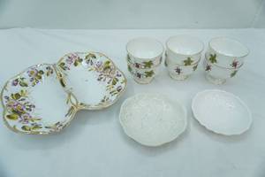 lot 123 image: Vintage Royal Victoria Fine Bone China, Ironstone, Gold Trimmed Serving Platter