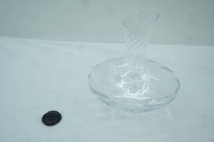 lot 131 image: Hand-Blown Swirl Design Wine Decanter