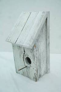 lot 161 image: White Washed Wooden Bird House