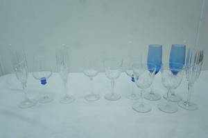lot 203 image: Crystal Stemware, Etched Wine Glasses & More