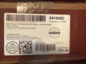 lot 35 image: G. 10.30 Two Rivers Ribeye Steaks