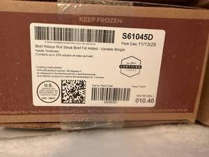 lot 36 image: G. 1040 Two Rivers Ribeye Steaks