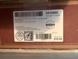 lot 38 image: G. 10.60 Two Rivers Ribeye Steaks