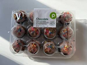 lot 105 image: UP. 6x 12ct Frozen Chocolate Mini Cupcakes-Best By 12232025