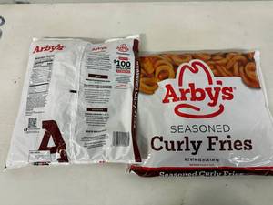 lot 156 image: 2x 4lbs Arbys Seasoned Curly Fries