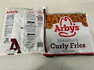 lot 157 image: 2x 4lbs Arbys Seasoned Curly Fries