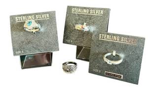 lot 27NP image: Sterling Silver Rings (Lot of 4)