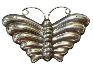 lot 41NP image: Sterling Silver Butterfly Brooch - Vintage
