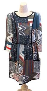 lot 7MP image: Vintage SEE BY CHLO Multi-Pattern Dress - Womens Size 6