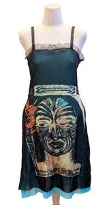 lot 8MP image: Jean Paul Gaultier Vintage Dress - Graphic Mask Print