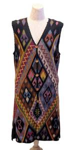 lot 10MP image: Tabask Knit Wool Sleeveless Dress - Handmade in Peru, Womens Medium