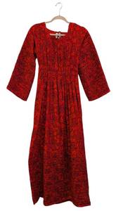 lot 11MP image: Geoffrey Beene Vintage Dress - Red Paisley Print - Size 6