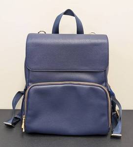 lot 13JG image: New Citi Collective Vegan Leather Backpack - Navy Blue