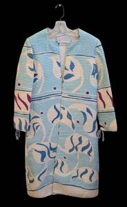lot 19MP image: Vintage Mary McFadden Couture Silk Jacket  Vintage Mary McFadden Couture Silk Printed Duster Womens 8