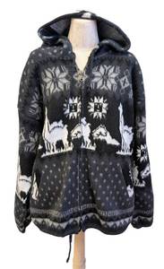 lot 26SC image: Aly Marka Wool Hooded Sweater - Medium (M) Made in Ecuador