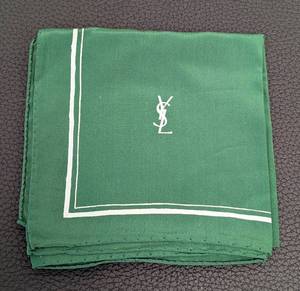 lot 37MP image: Vintage Yves Saint Laurent Silk Scarf 26 x 26 Made in France