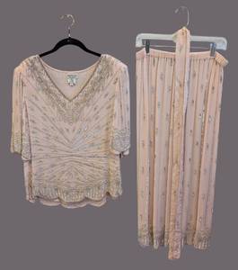 lot 44MP image: Vintage Judith Ann Creations Vintage Sequin Two-Piece Dress - Size Large