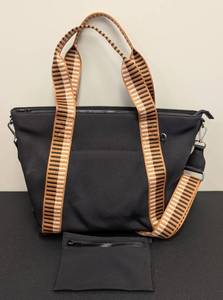 lot 58JG image: Citi Collective Neoprene Tote Bag , Black with Tan Straps