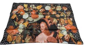 lot 87MP image: Oilily Scarf - Floral Print with Polka Dot Border