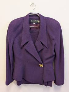 lot 89CH image: Bicci by Florine Wachter Purple Skirt Suit - Size 6
