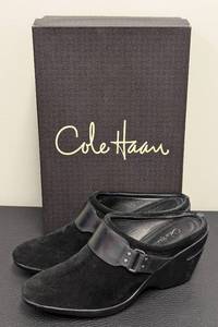 lot 111CH image: Cole Haan Air Kierstin Clog - Black Suede - Womens Size 6