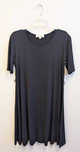 lot 112MP image: Johnny Was Calm Dress - Black Stretch Cotton - Size S
