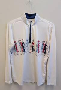 lot 130CH image: San Soleil Womens Golf Shirt - Large - White UPF 50