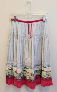 lot 137MP image: Oilily Skirt - Womens - Size S - RN 91837 - Made in India - Nautical Sailboat Print