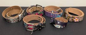 lot 139MP image: Ed Hardy Vintage Belts - Womens Small (Lot of 7)
