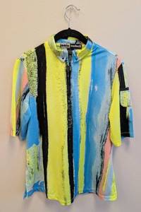 lot 161CH image: Jamie Sadock Womens Small Colorful Abstract Zip Polo Shirt