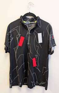 lot 163CH image: Jamie Sadock Womens Jacket - Abstract Line Print, Zip Front, Black, Size Large