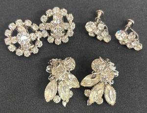 lot 80DZ image: DZ - Dazzling Rhinestone Earrings Set - 3 Pairs