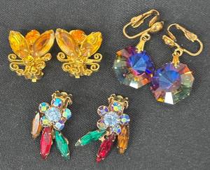 lot 134DZ image: DZ - Dazzling Clip on Earrings