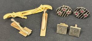 lot 146DZ image: Beautiful Cufflinks & Tie Clips