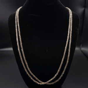 lot 35 image: Brightly Polished Popcorn Link Long Length Necklace