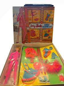 lot 5 image: Mattel Living Barbie Action Accents Set - 15-Piece Accessories with Doll