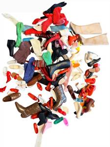 lot 16 image: Barbie Doll Shoes Assortment - Boots, Heels, Flats, Colorful