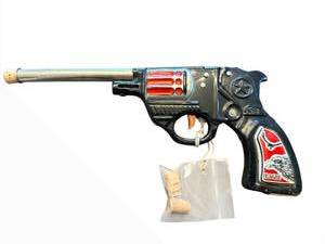 lot 30 image: Eagle Space Pistol Cap Gun - Vintage Plastic Toy with Long Barrel, Red Panel Details