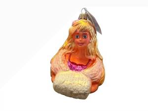 lot 39 image: Christopher Radko Barbie Alpine Blush Ornament - 1997 Glass Christmas Ornament