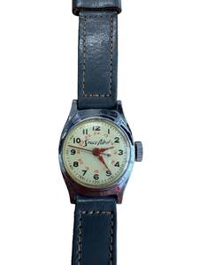 lot 42 image: Space Patrol Vintage Wristwatch - Leather Strap, Cream Dial