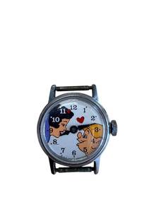 lot 43 image: Snow White Dial Wristwatch - Round Metal Case, Right Crown, Stainless Steel Back