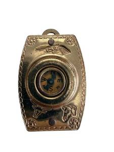 lot 57 image: Ralston Straight Shooter Brass Compass Fob Pendant