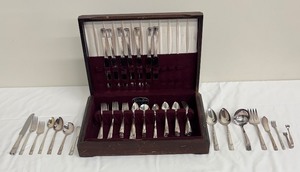 lot 53CP image: Nobility Plate - 66-Piece Vintage Silver-Plated Flatware