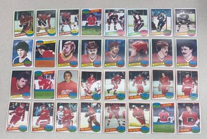 lot 301BL image: Vintage NHL Hockey Cards Collection including Flames, Red Wings, Jets, Maple Leafs, Flyers and More
