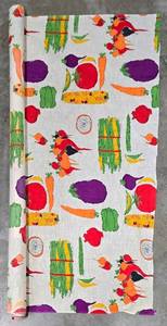 lot 170MP image: MP - Vegetable Print Fabric Bolt, 44-In Wide, Woven Cloth, Single Roll