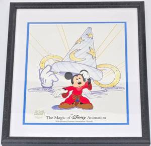 lot 186PC image: Magic of Disney Animation Cel, Hats Off  Disney - The Magic of Disney Animation Print (Mickey Mouse)