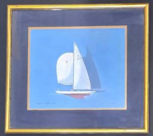 lot 274SC image: Intrepid vs Gretel II (1970) Sailboat Art Print