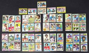 lot 288BL image: Vintage 1970s NFL Football Card Lot - 54 Cards - Multi-Team Set