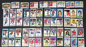 lot 290BL image: 57 Vintage Topps Hockey Cards Lot - NHL Player Cards 1970s-1980s