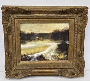 lot 313BM image: Framed Vintage Oil on Canvas Landscape